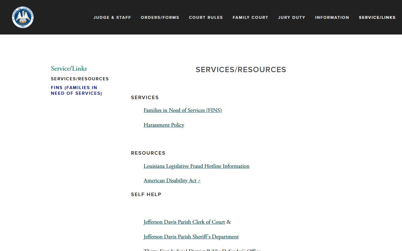 Jefferson Davis Parish Clerk of Court records services and resources source