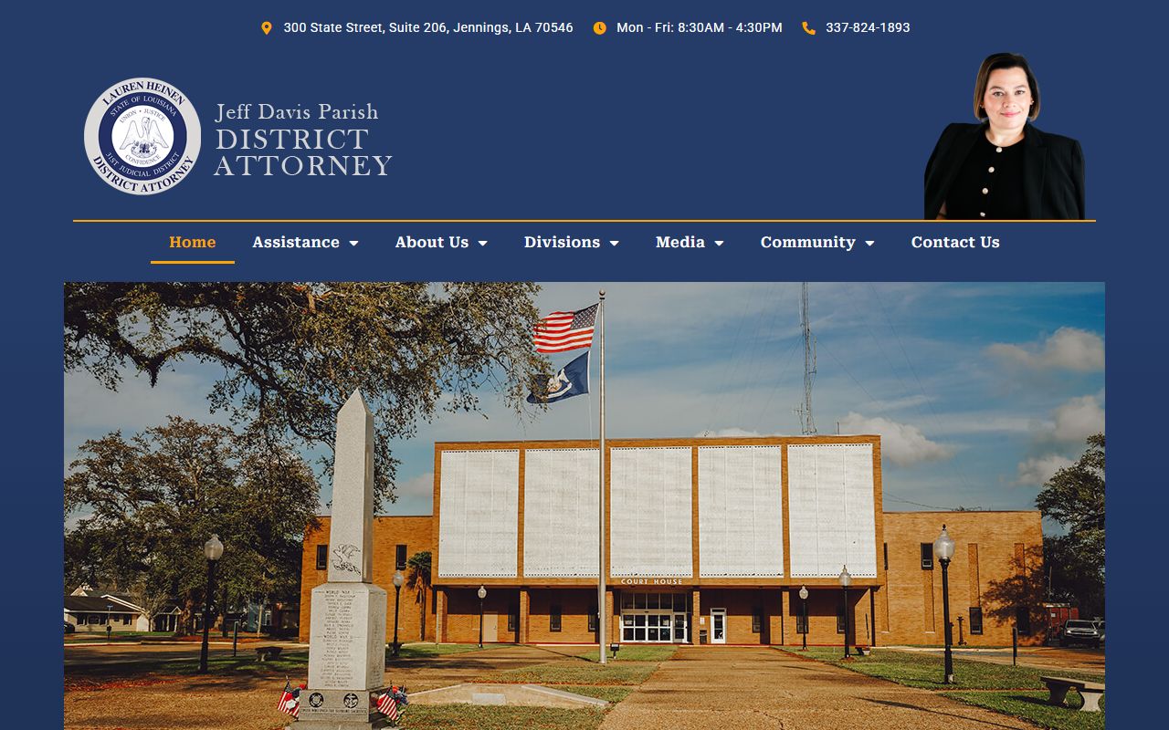 Jefferson Davis Parish court dockets District Attorney official site