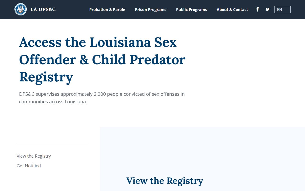 Jefferson Davis Parish court records DPSC sex offender registry resource