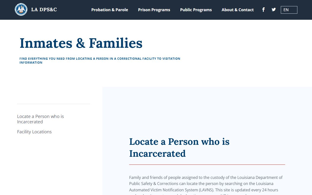 Jefferson Davis Parish court records DPSC offender information source