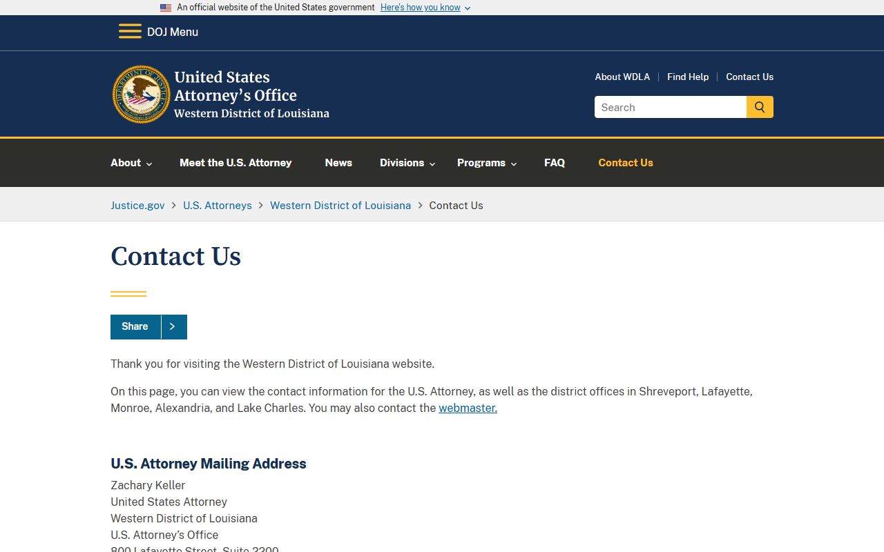 Jefferson Davis Parish traffic court records federal contact distinction