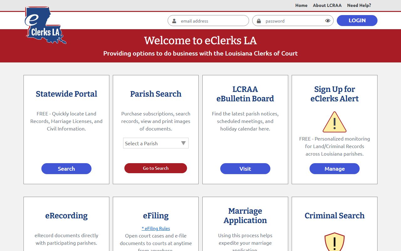 Jefferson Davis Parish warrant records eClerks access channel